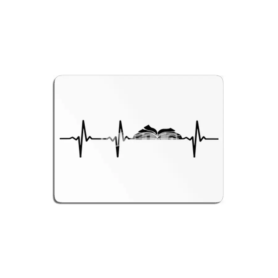 read book heartbeat frequency cute graphic reading books lovers teacher and school learning student MDF Tablo