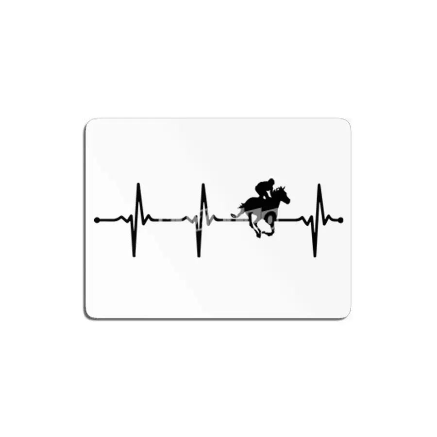 Heartbeat Jockey Horseman ECG Style Bv MDF Tablo