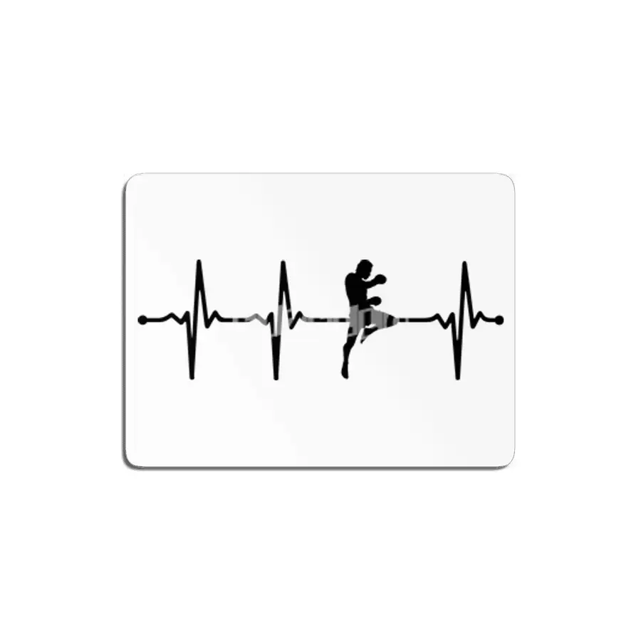 Kickboxer Fighter ECG Kickboxing Heartbeat Bv MDF Tablo