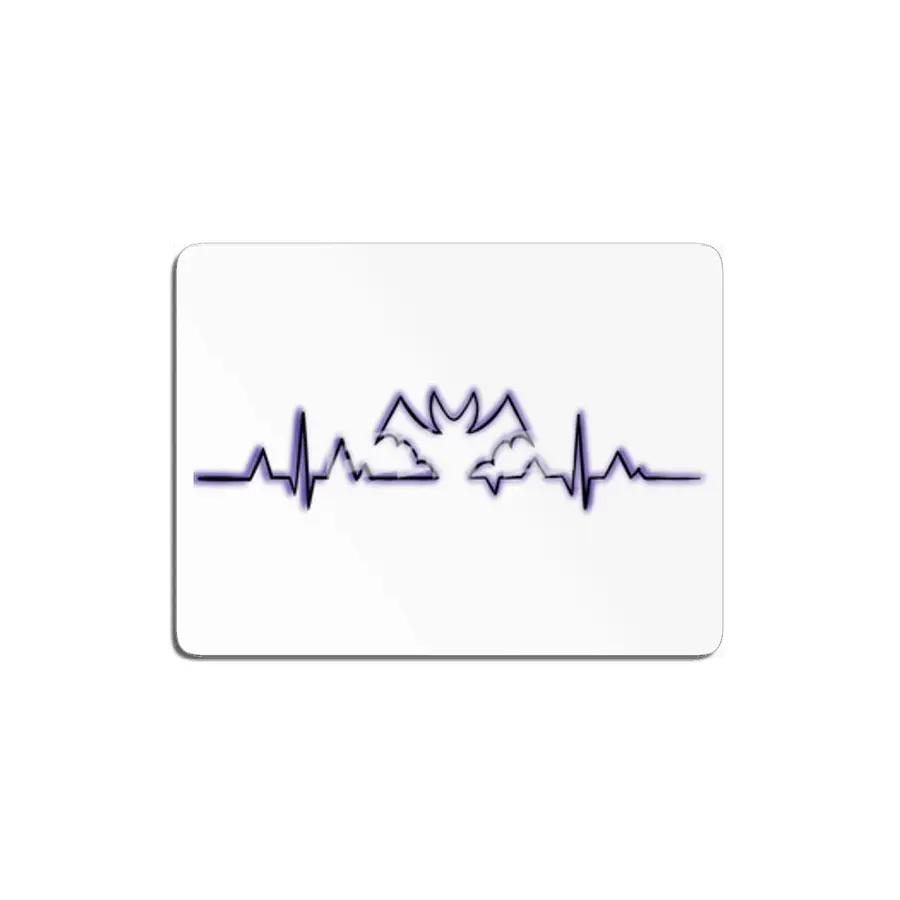 Purple Bats in my Heart - Halloween Heartbeat MDF Tablo