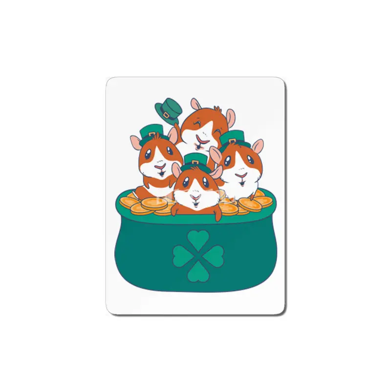 Guinea Pigs St Patricks Day Pot of Gold MDF Tablo