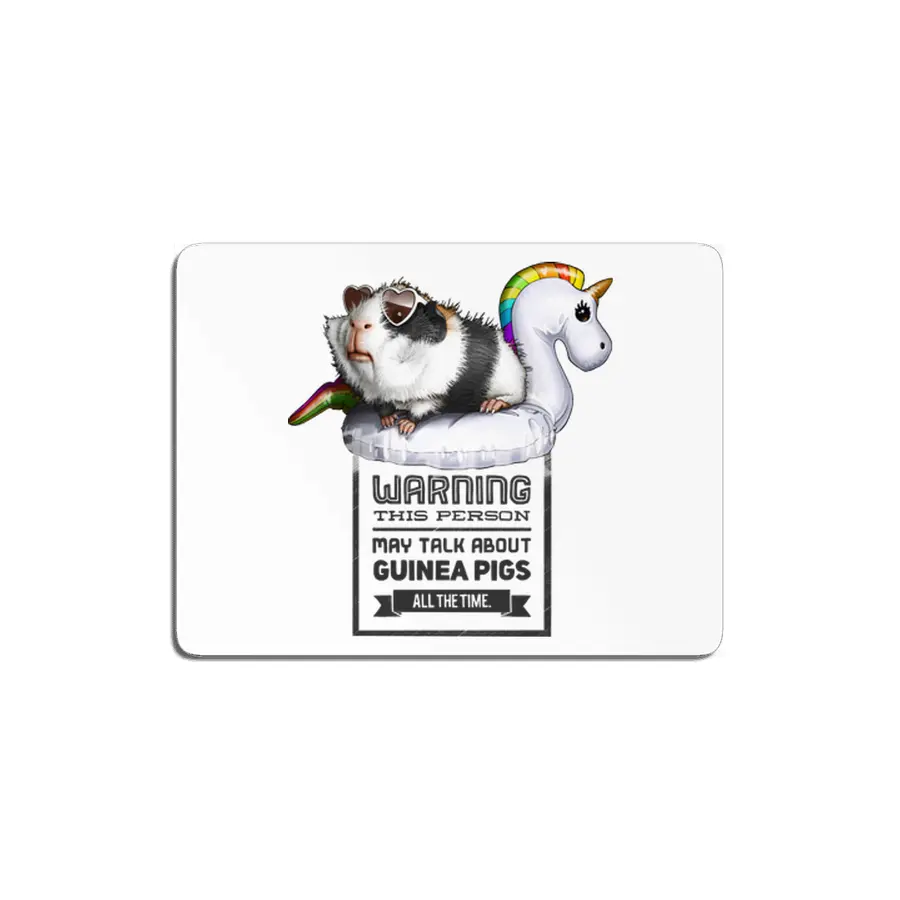 Guinea Pigs On Unicorn Swimming Island MDF Tablo