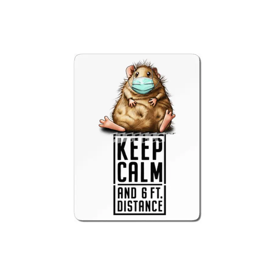 Quarantine Guinea Pig With Mask MDF Tablo