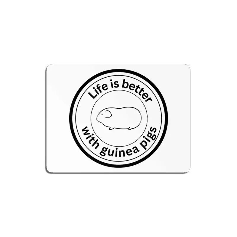 Life is better with guinea pigs - black MDF Tablo