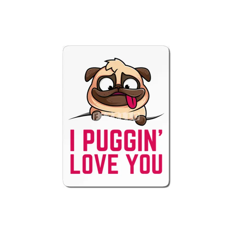 My Pug Is My Valentine MDF Tablo