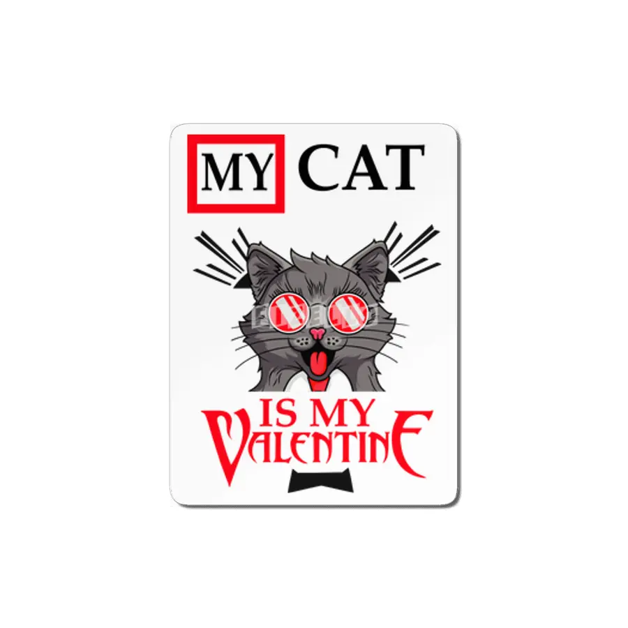 my cat is my valentine MDF Tablo