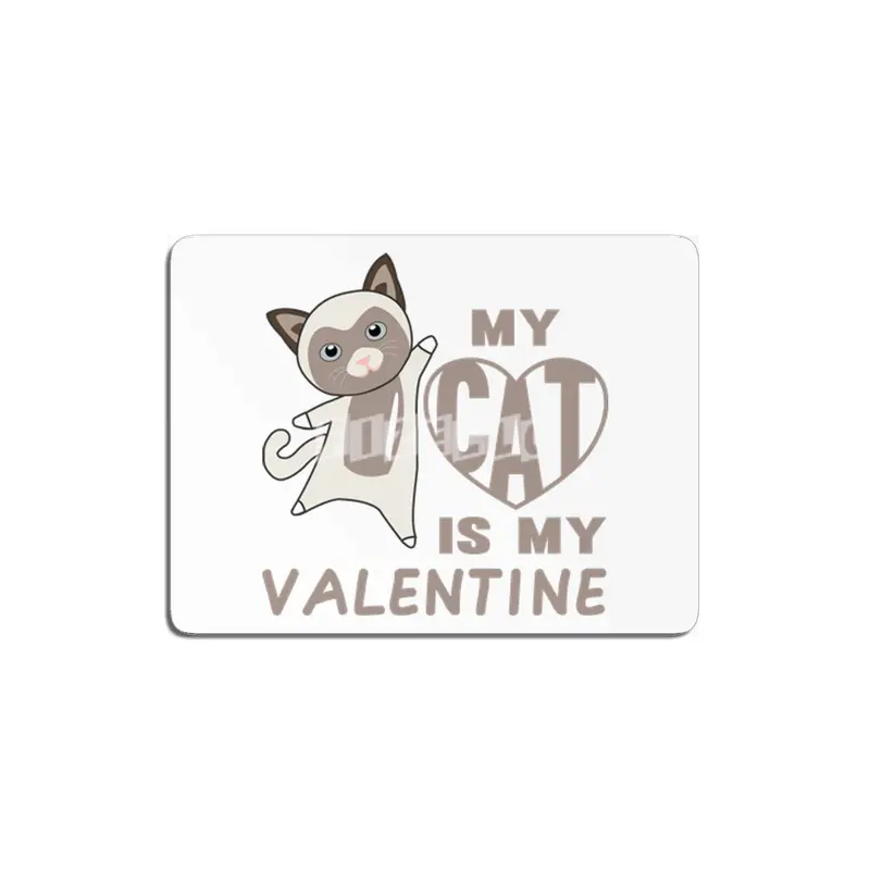 My Cat Is My Valentine Brown Cute Cats MDF Tablo