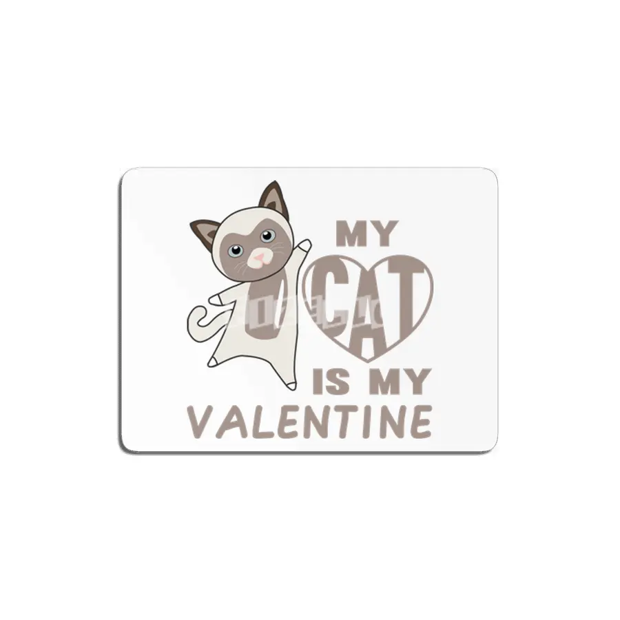 My Cat Is My Valentine Brown Cute Cats MDF Tablo