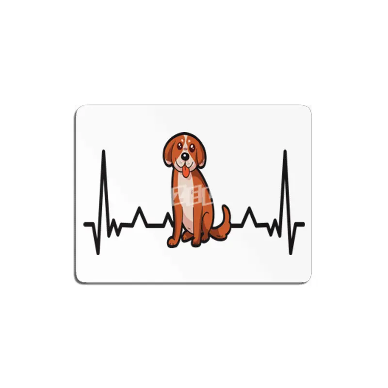 Cute Dog Puppy Heartbeat for Dog Lovers MDF Tablo