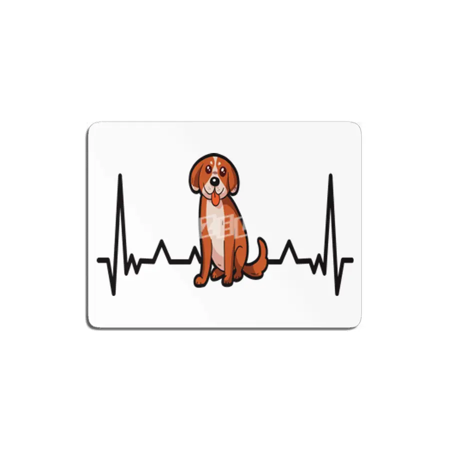 Cute Dog Puppy Heartbeat for Dog Lovers MDF Tablo