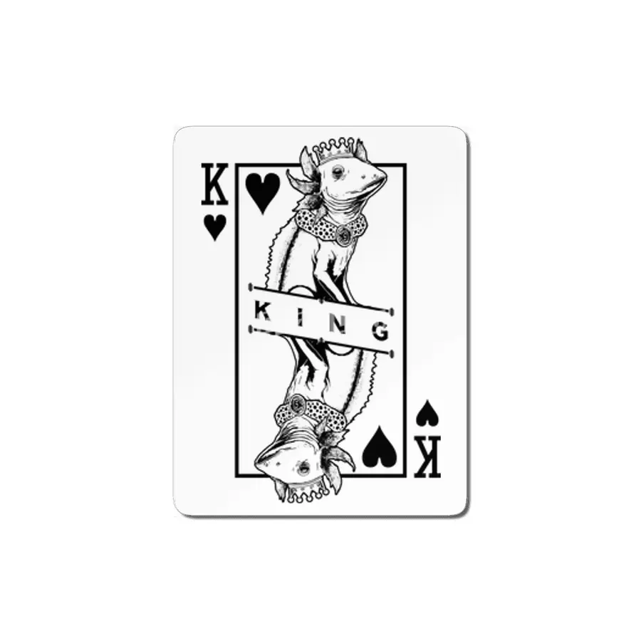 Axolotl Lover King Of Hearts MDF Tablo