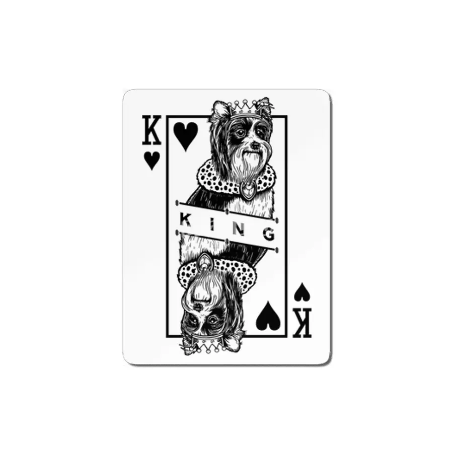 Biewer Terrier King Of Hearts Funny Dog Lover Pop Art MDF Tablo