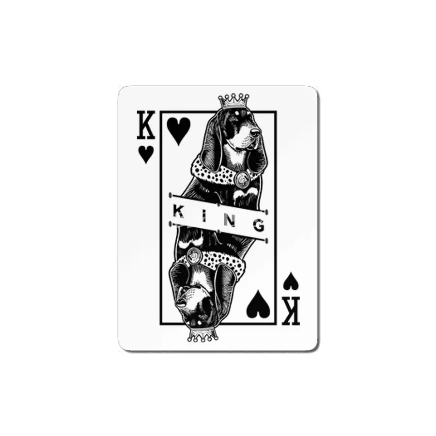 Black and Tan Coonhound King Of Hearts Dog Lover Pop Art MDF Tablo