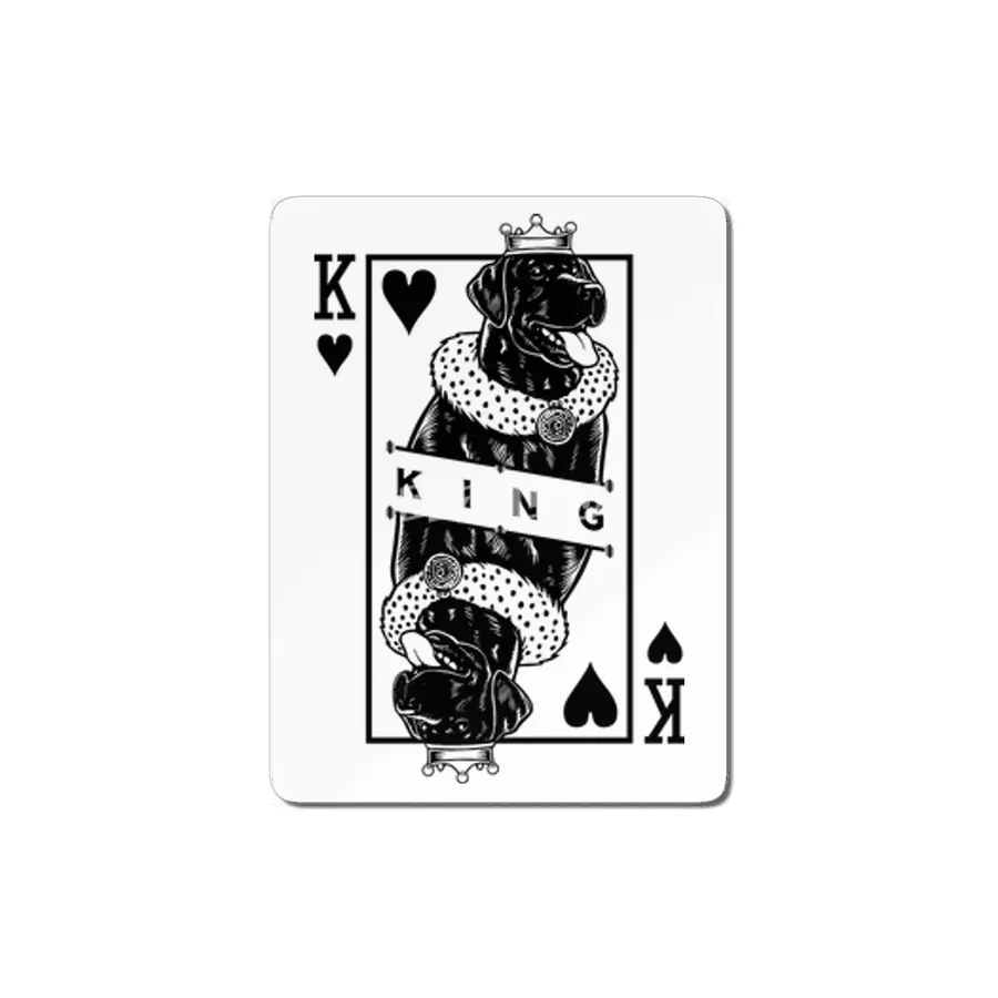 Black Labrador Retriever King Of Hearts Funny Dog Pop Art MDF Tablo
