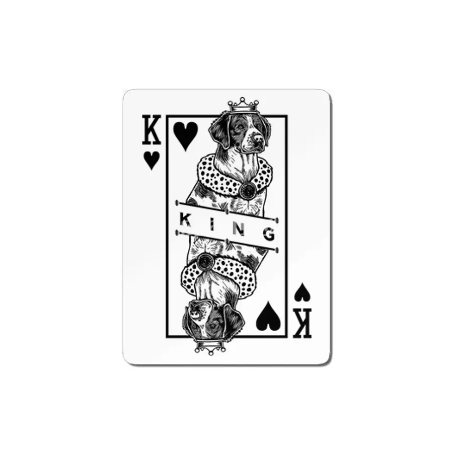 Brittany Spaniel King Of Hearts Funny Dog Lover Pop Art MDF Tablo