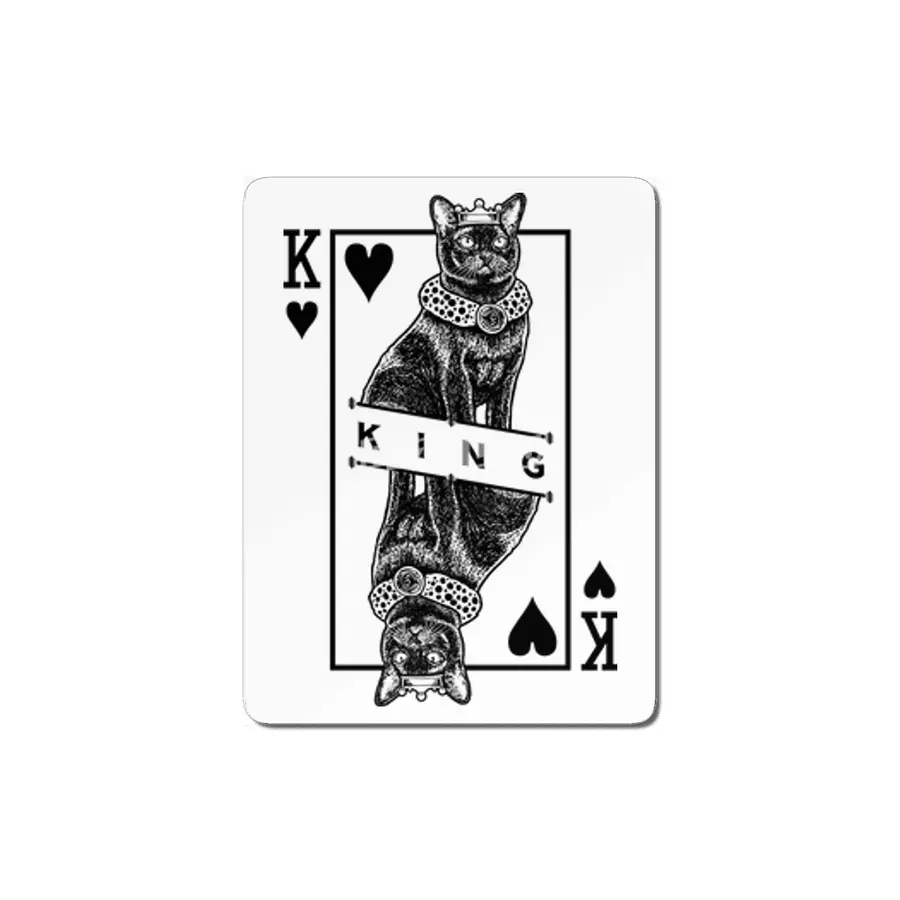Burmese Cat Lover King Of Hearts Funny Pop Art MDF Tablo