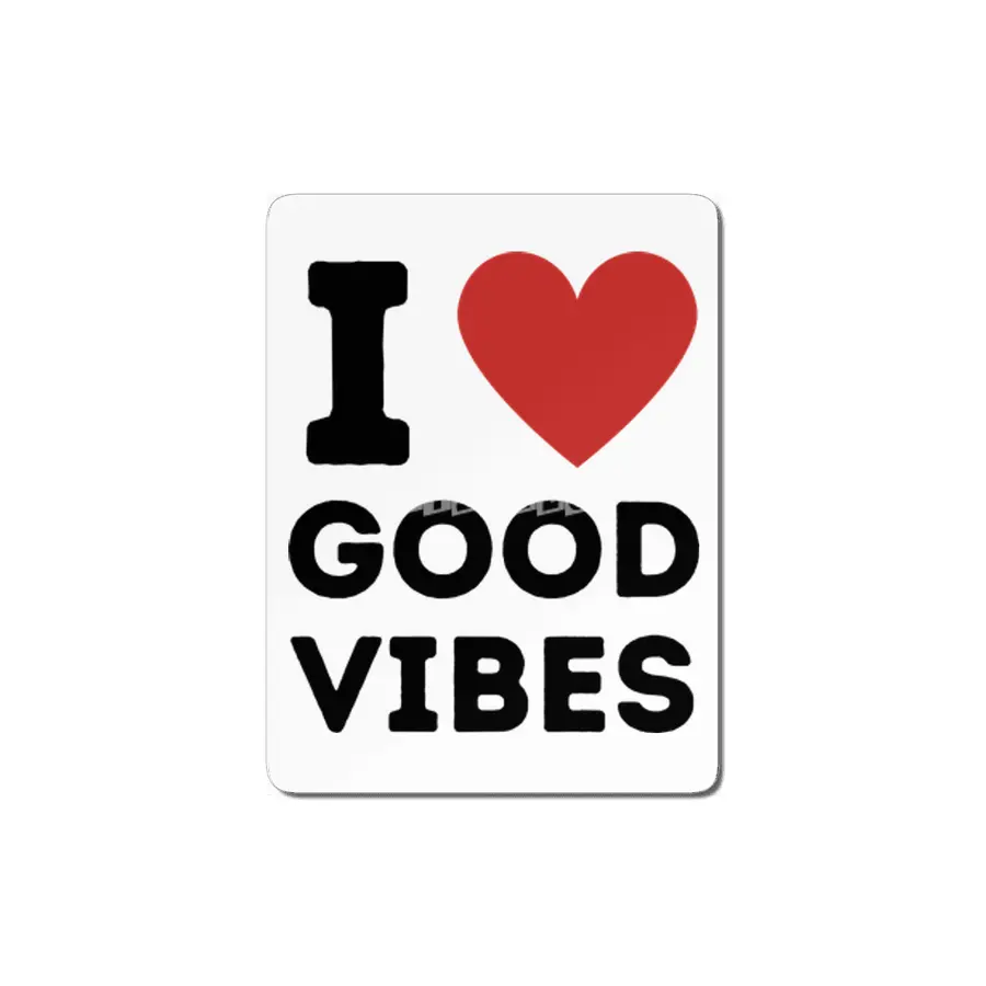 I Love Good Vibes Simple Heart Design MDF Tablo
