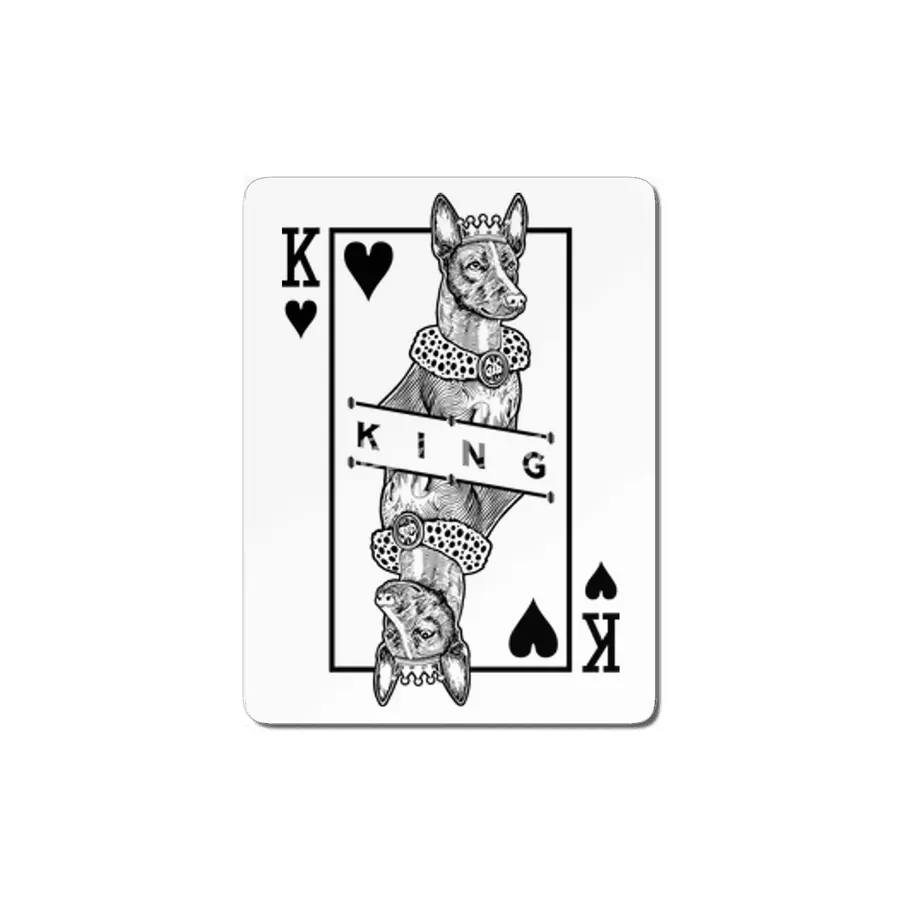 Cirneco dell'Etna King Of Hearts Funny Dog Lover Pop Art MDF Tablo