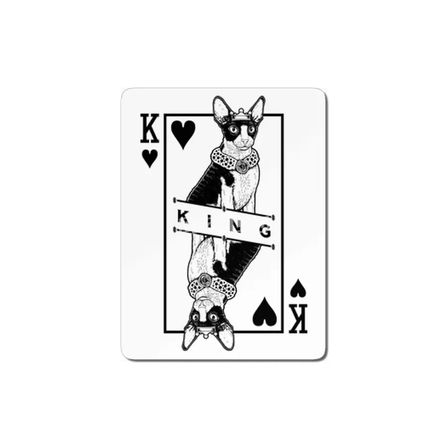 Cornish Rex Cat Lover King Of Hearts Funny Pop Art MDF Tablo