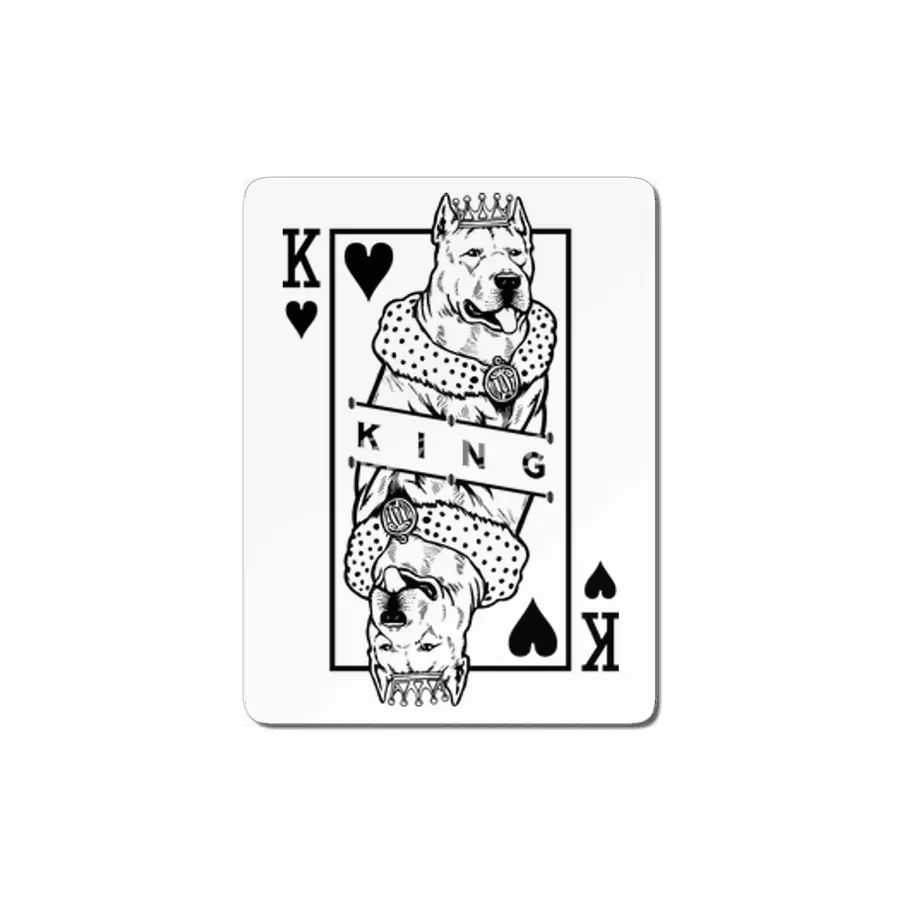 Dogo Argentino King Of Hearts Funny Dog Lover Card Pop Art MDF Tablo
