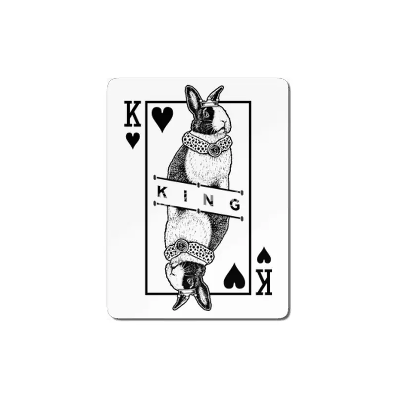Dutch Bunny Rabbit King Of Hearts Funny Pet Pop Art MDF Tablo