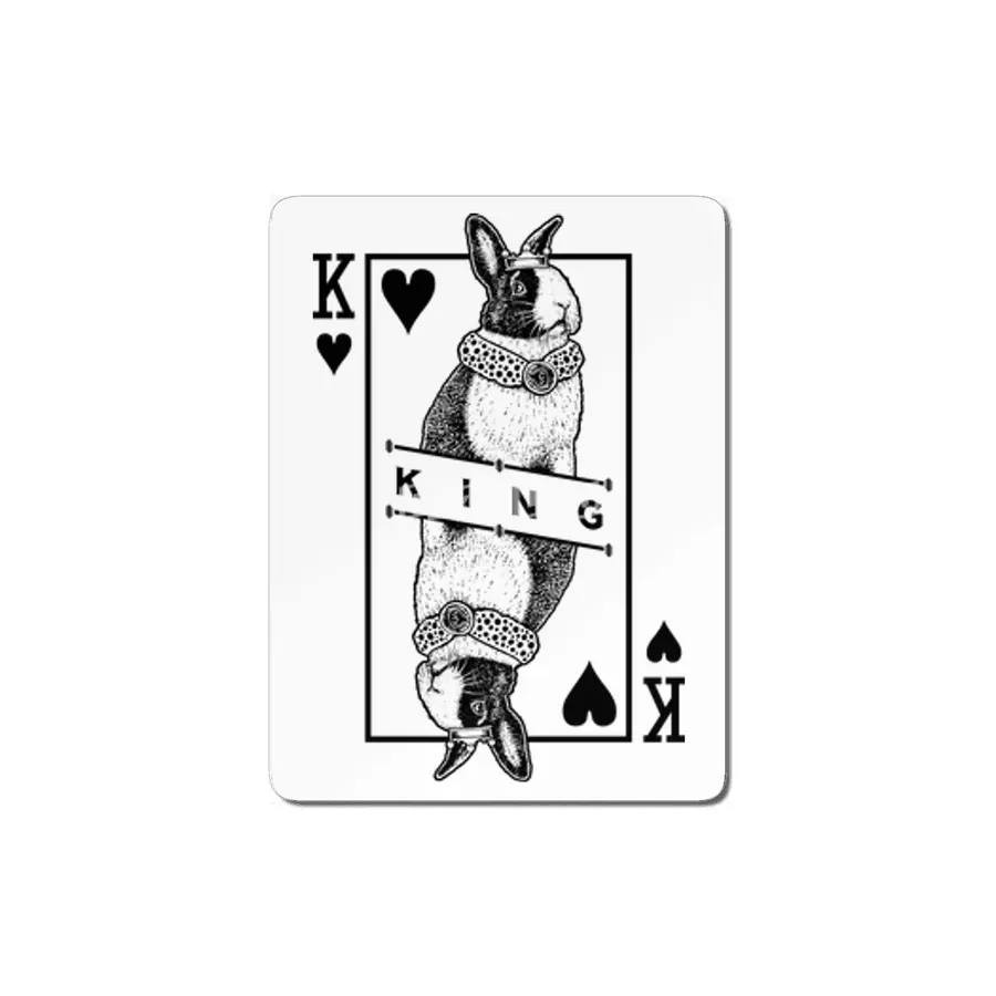 Dutch Bunny Rabbit King Of Hearts Funny Pet Pop Art MDF Tablo