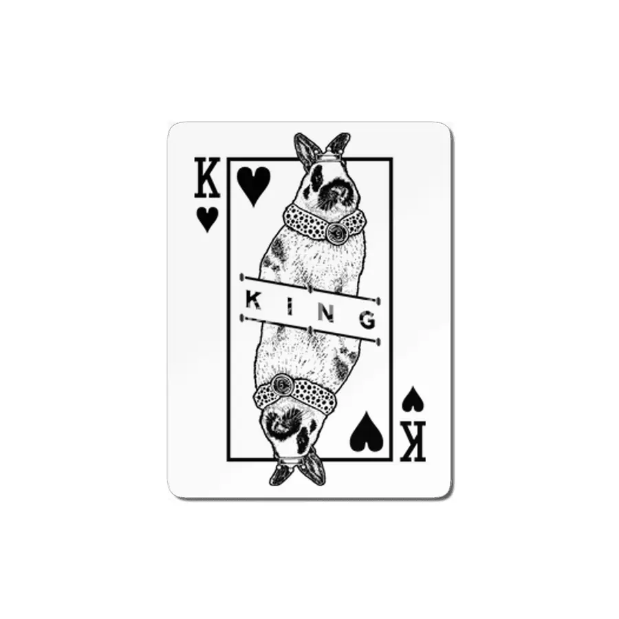 Dwarf Papillon Bunny Rabbit King Of Hearts Funny Pet MDF Tablo