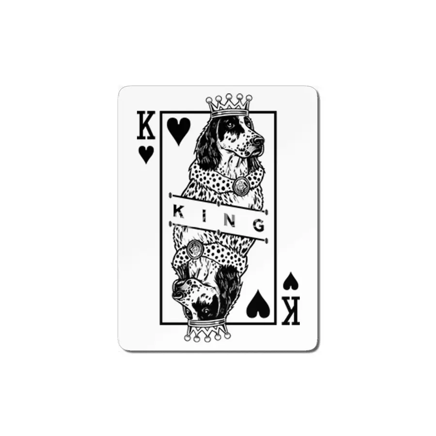 English Setter King Of Hearts Funny Dog Lover Pop Art MDF Tablo