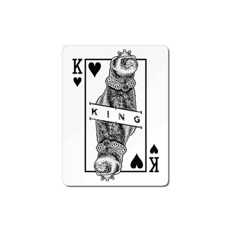 Ferret Lover King Of Hearts MDF Tablo