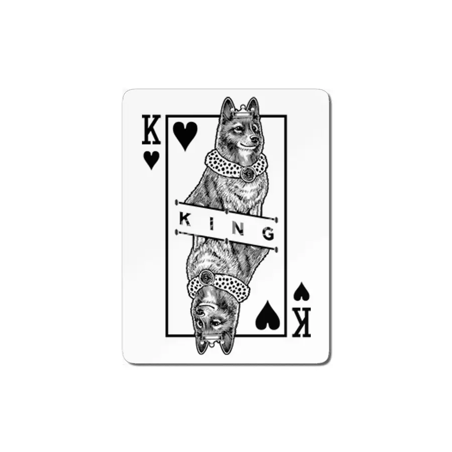 Finnish Spitz King Of Hearts Funny Dog Lover Pop Art MDF Tablo