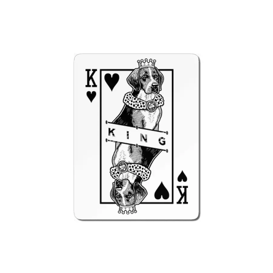Harrier Beagle King Of Hearts Funny Dog Lover Pop Art MDF Tablo