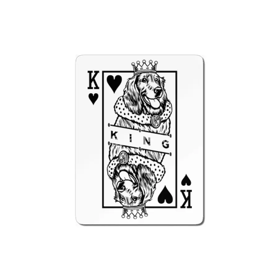 Irish Setter King Of Hearts Funny Dog Lover Card Pop Art MDF Tablo