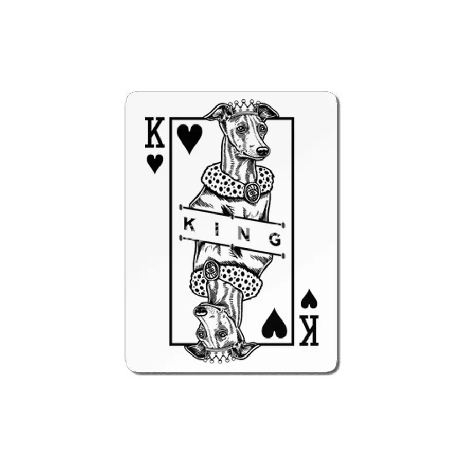 Italian Greyhound King Of Hearts Funny Dog Lover Pop Art MDF Tablo