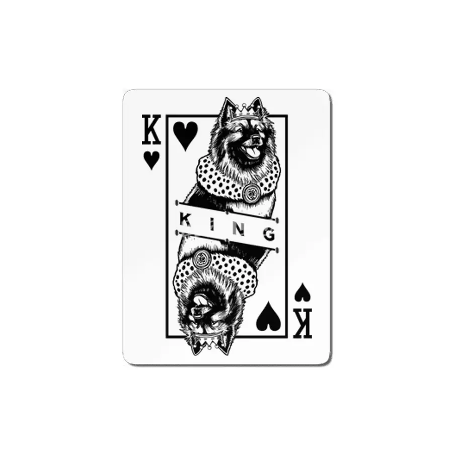 Keeshond King Of Hearts Funny Kees Dog Lover Pop Art MDF Tablo