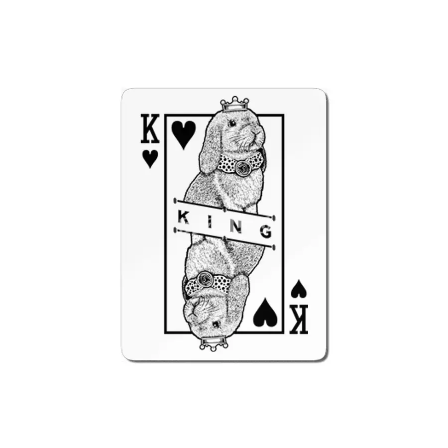 Mini Lop Bunny Rabbit King Of Hearts Funny Pet Pop Art MDF Tablo