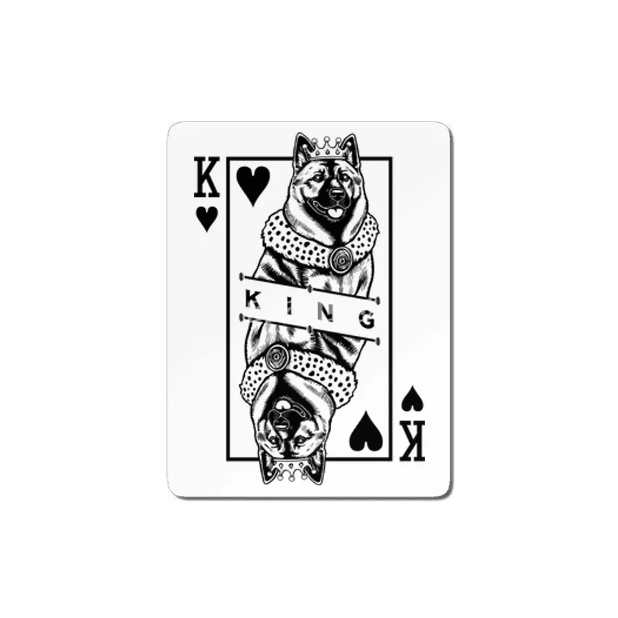 Norwegian Elkhound King Of Hearts Funny Dog Lover Pop Art MDF Tablo