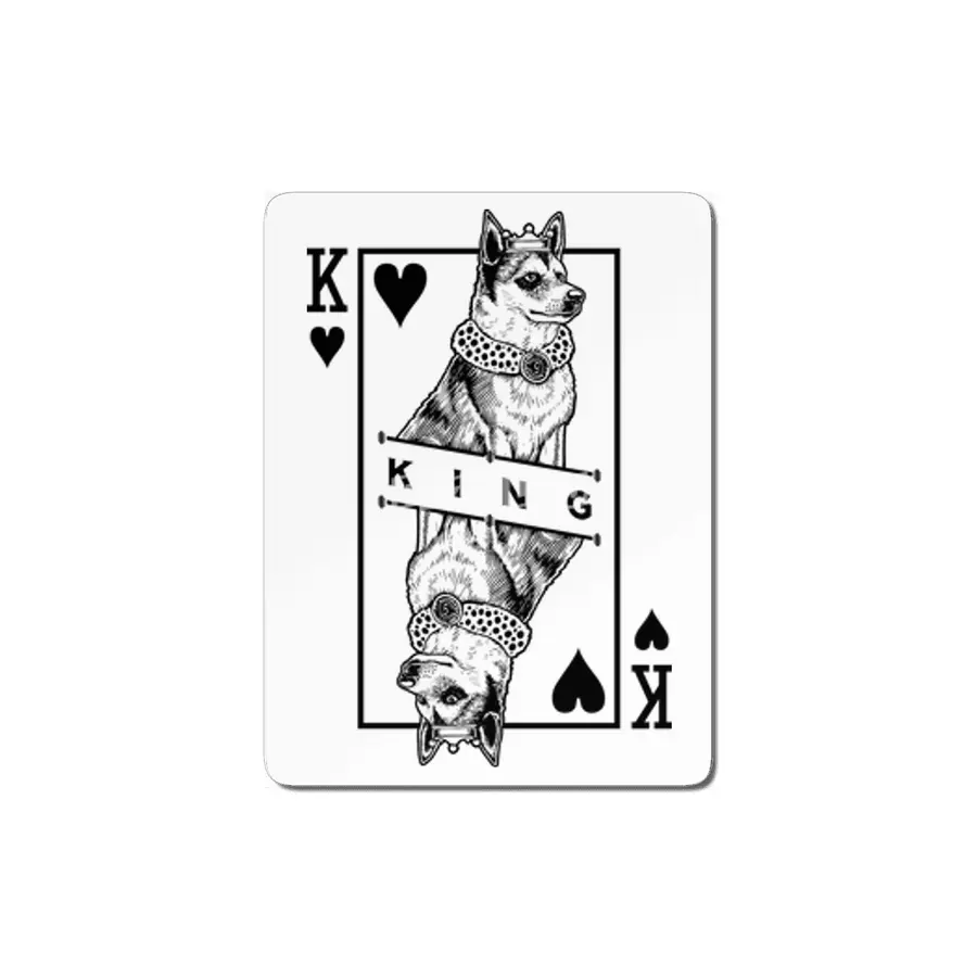Norwegian Lundehund King Of Hearts Funny Dog Lover Pop Art MDF Tablo