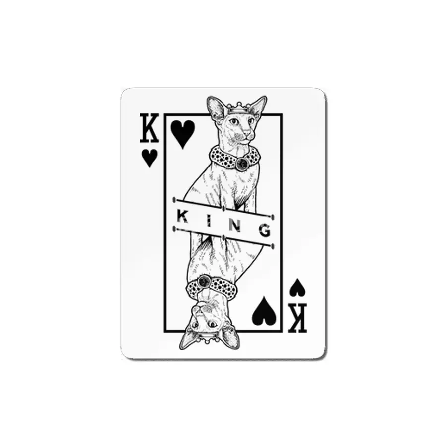 Oriental Shorthair Cat Lover King Of Hearts Funny Pop Art MDF Tablo