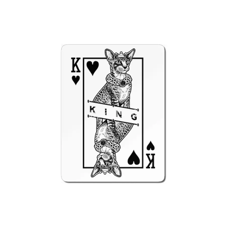 Oriental Shorthair Cat Lover King Of Hearts Funny Pop Art MDF Tablo