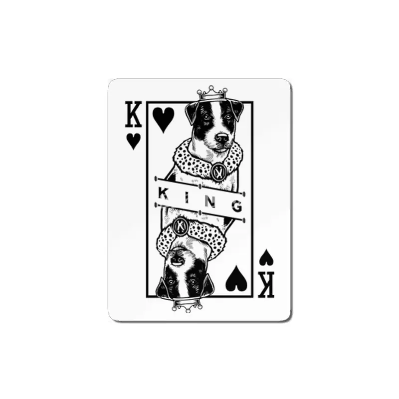 Parson Russell Terrier King Of Hearts Funny Dog Pop Art MDF Tablo