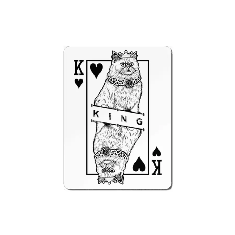 Persian Cat Lover King Of Hearts Funny Pop Art MDF Tablo