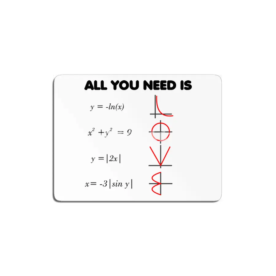 All you need is Love - Math theme MDF Tablo