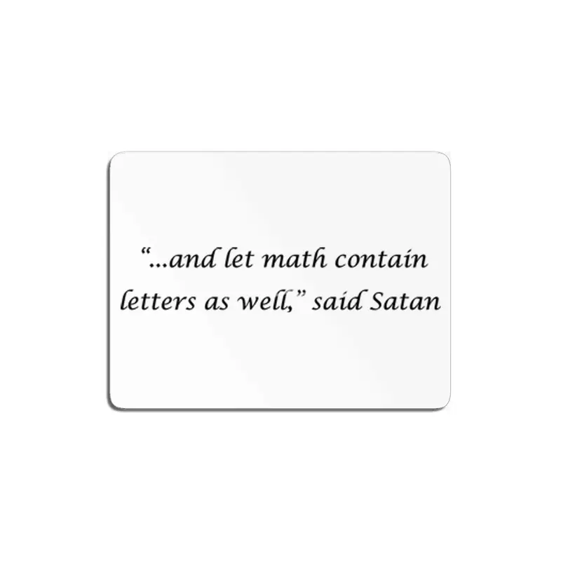 Satan Math - Black Lettering MDF Tablo