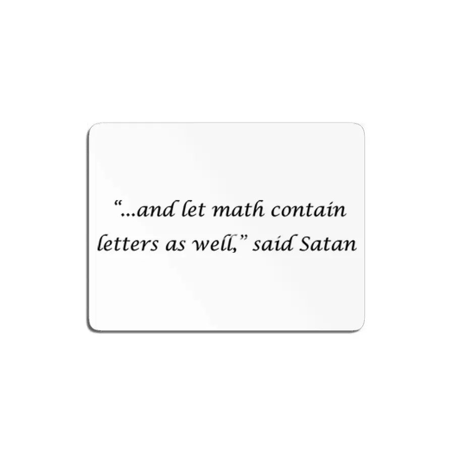 Satan Math - Black Lettering MDF Tablo
