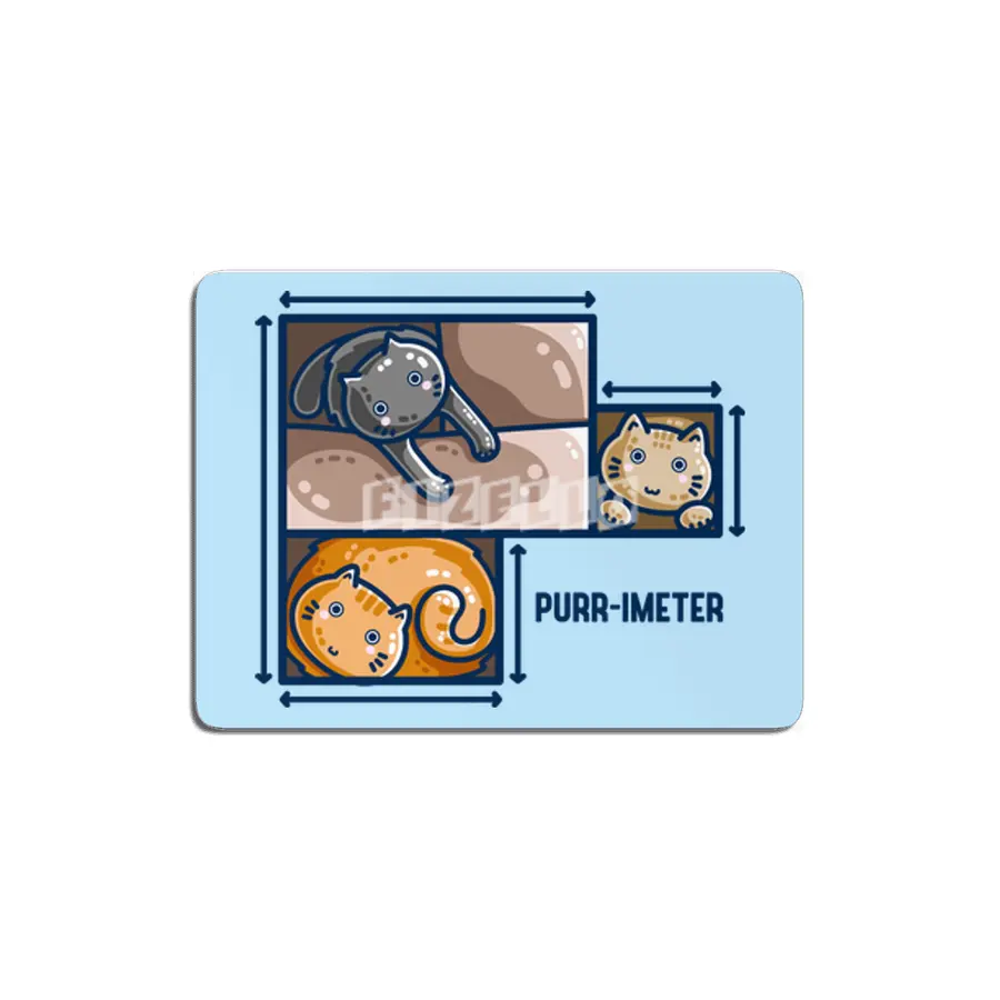 Purr-imeter Maths Cat Pun MDF Tablo
