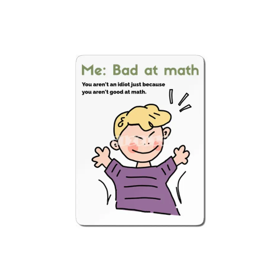 Bad at math x idiot tee MDF Tablo