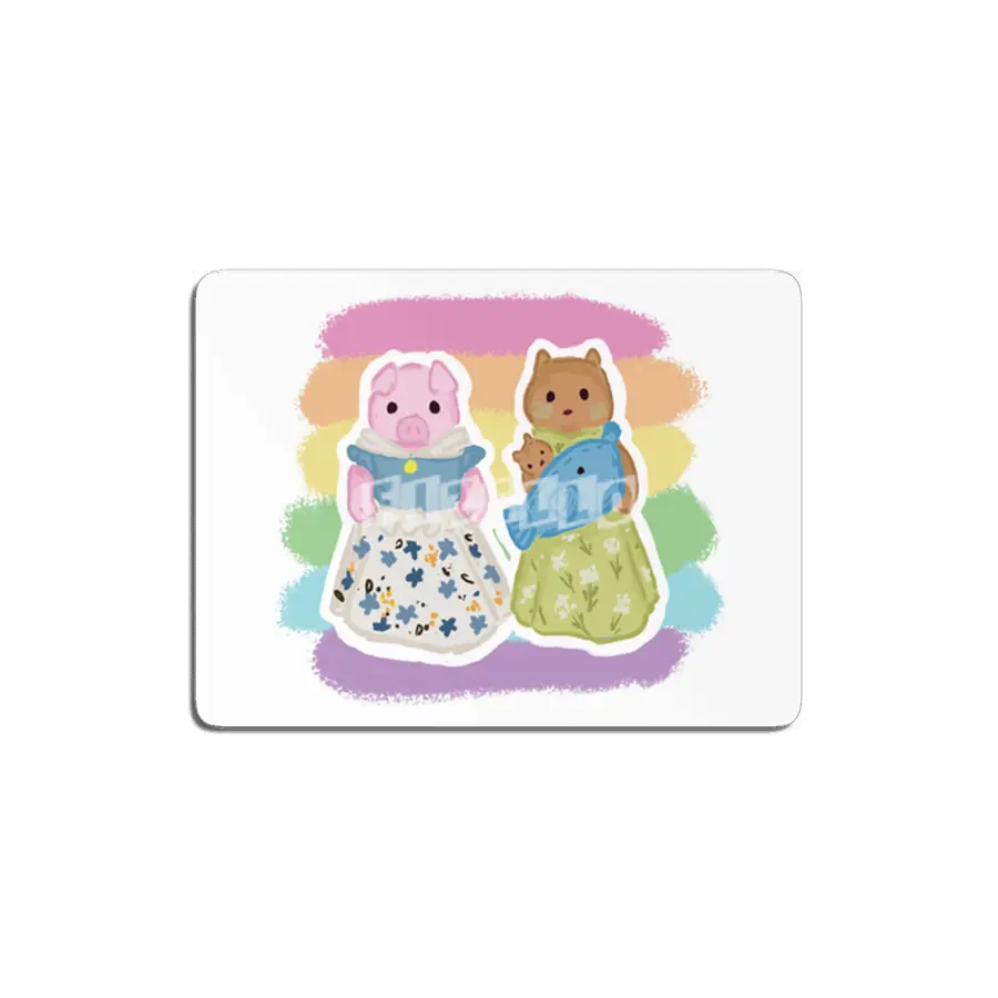 Critter Couple Pig & Otter MDF Tablo