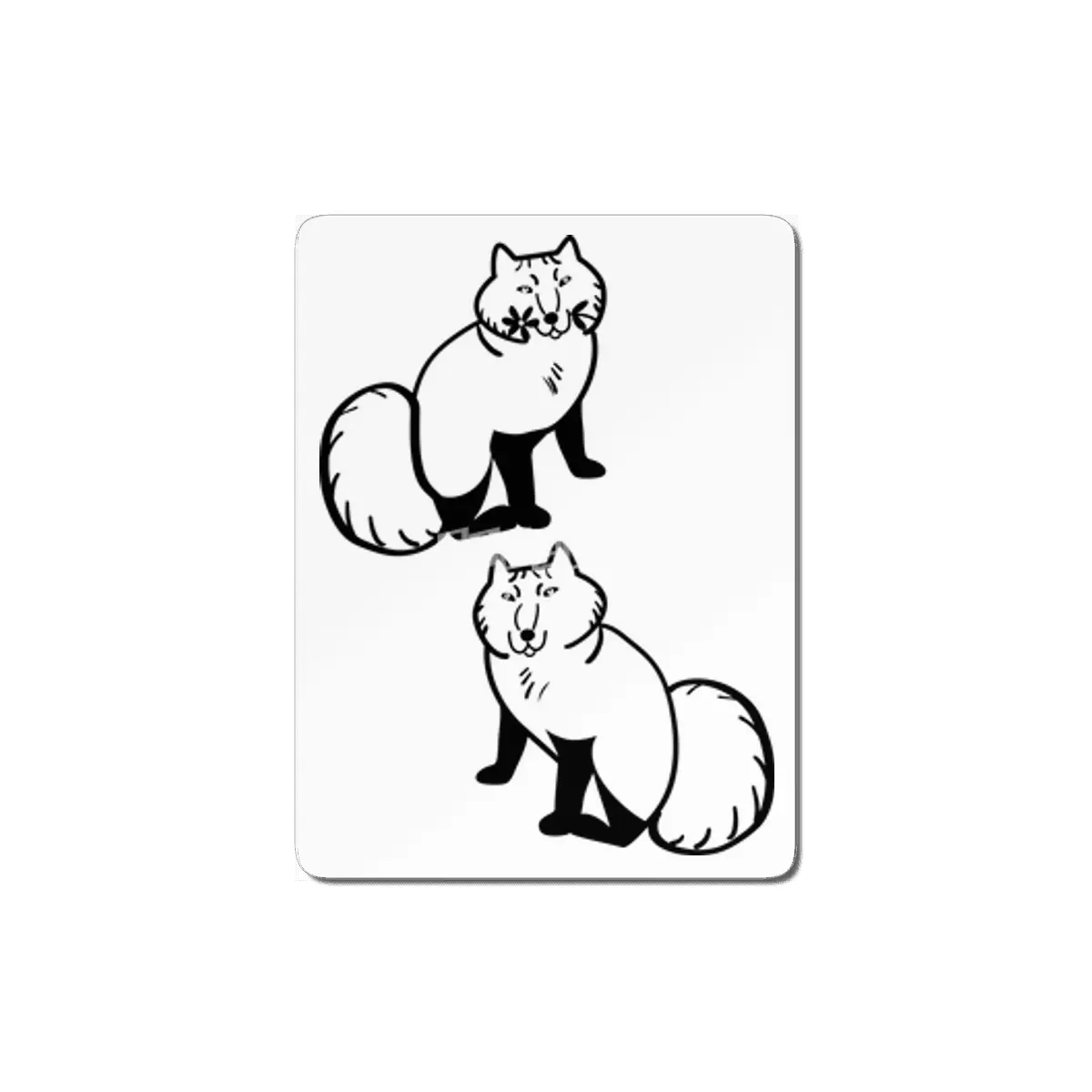 Arctic Fox couple scandinavian style MDF Tablo