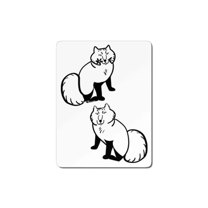 Arctic Fox couple scandinavian style MDF Tablo