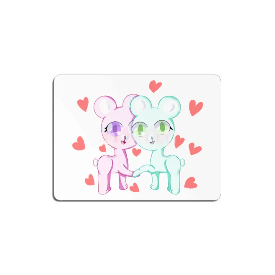 Valentine's Day Bear Couple MDF Tablo